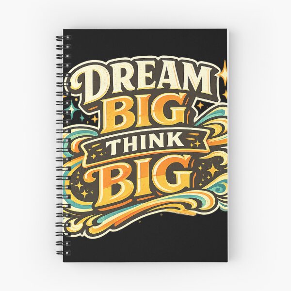 Item preview, Dream Big Think Big Motivational Quote Retro Vintage Typography Design | Inspirational Success Mindset Graphic designed and sold by HEERYAK.