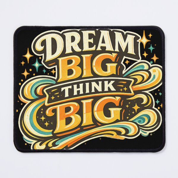 Item preview, Dream Big Think Big Motivational Quote Retro Vintage Typography Design | Inspirational Success Mindset Graphic designed and sold by HEERYAK.