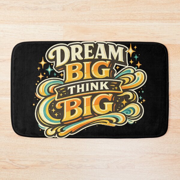 Item preview, Dream Big Think Big Motivational Quote Retro Vintage Typography Design | Inspirational Success Mindset Graphic designed and sold by HEERYAK.