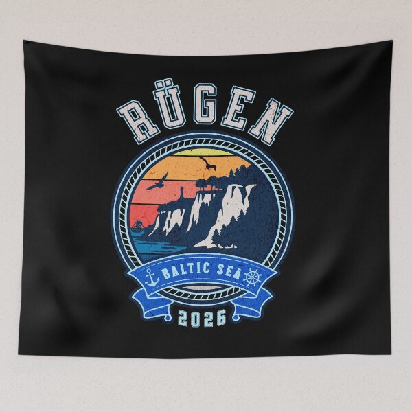 Item preview, Rügen Island Baltic Sea 2026 Vintage Sunset Design designed and sold by HoshisWorld2018.