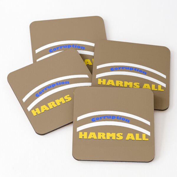 Item preview, Corruption Harms All – Anti-Corruption Awareness Quote Design designed and sold by annenambiro.