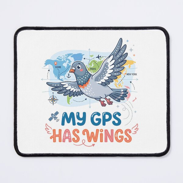 Item preview, My GPS Has Wings | Funny Homing Pigeon Racing Gift designed and sold by Sekla-Studio.