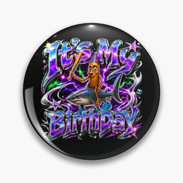 Item preview, It's My Birthday Italian Brainrot Meme Y2K Gen Z designed and sold by Kitkin.