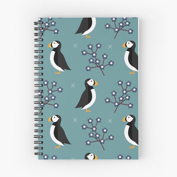 Item preview, Puffins on blue designed and sold by reneesillus.