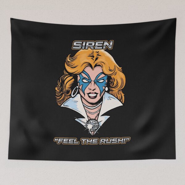 Item preview, Retro Comic Portrait Blond Heroine Blue Mask designed and sold by AnthorCenteno.