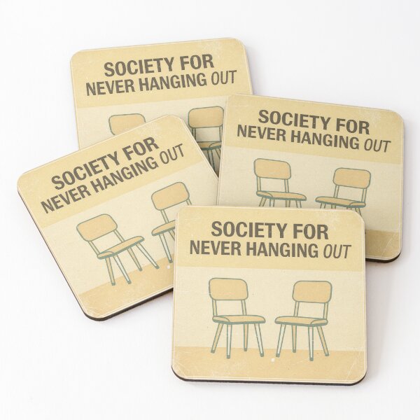Item preview, Society for Never Hanging Out Retro Poster designed and sold by PictorialWhimsy.