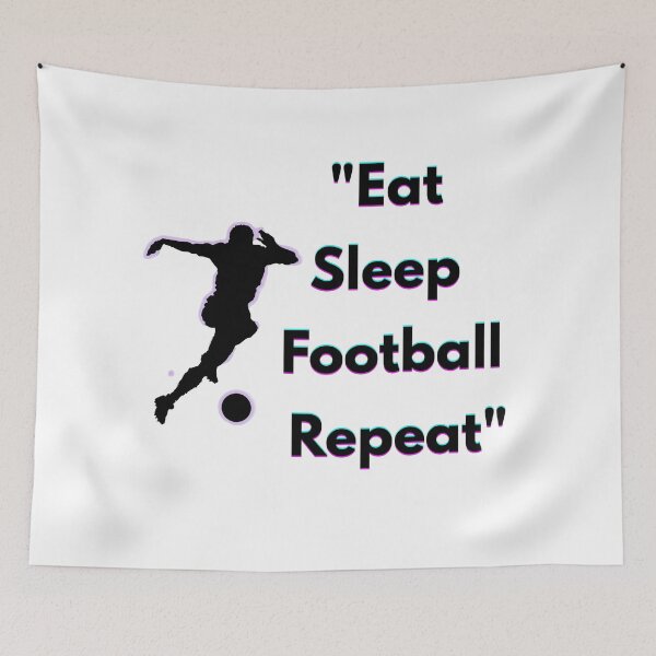 Item preview, Eat Sleep Football Repeat – Soccer Lover Motivation Design designed and sold by UrbanEchoHub.