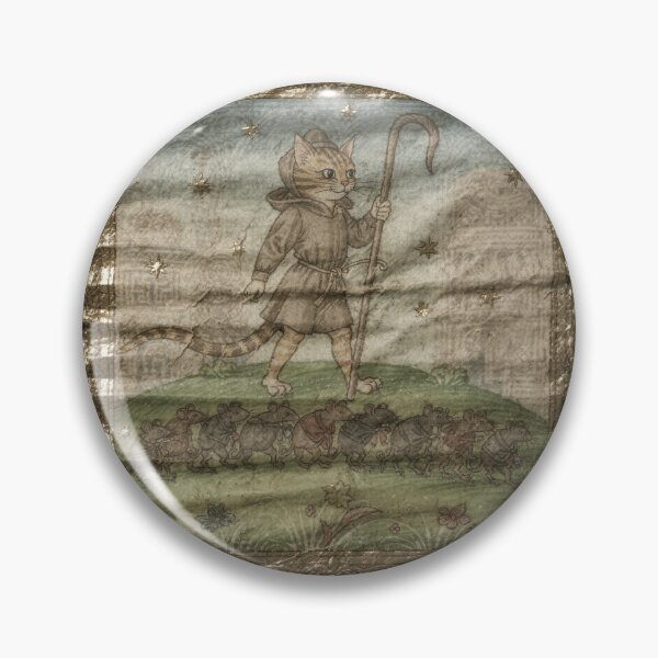 Item preview, Medieval Cat Shepherd Herding Mice Manuscript designed and sold by PictorialWhimsy.