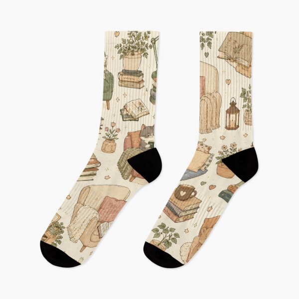 Item preview, Cozy Reading Nook with Cute Cats designed and sold by 0606PM.