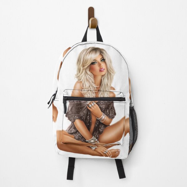 Item preview, Elegant Blonde Woman – Stylish Cold-Shoulder Top with Jewelry Portrait designed and sold by RaresS.