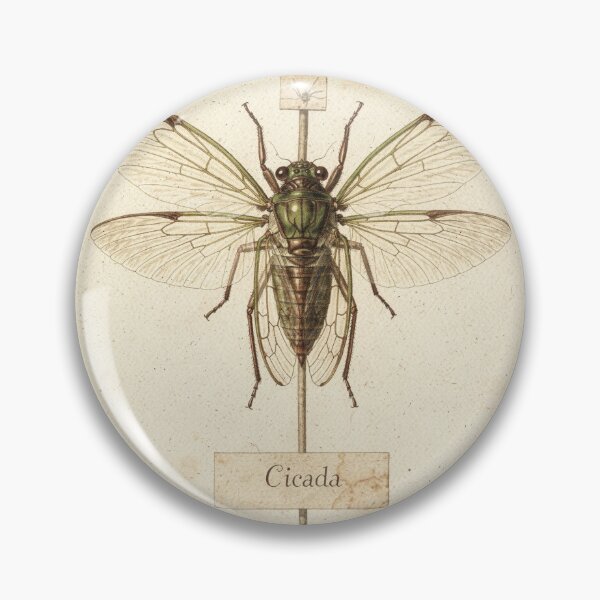 Item preview, Vintage Cicada Specimen Natural History Plate designed and sold by PictorialWhimsy.