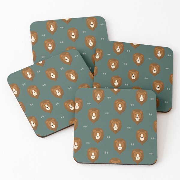 Item preview, Lion heads on green designed and sold by reneesillus.