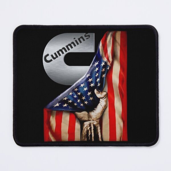 Item preview, Cummins Brushed Metal Diesel Logo with American Flag designed and sold by vincenttamelas.