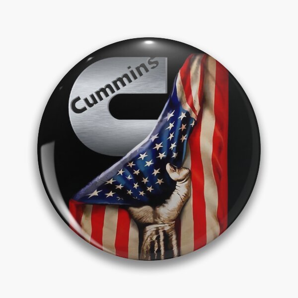 Item preview, Cummins Brushed Metal Diesel Logo with American Flag designed and sold by vincenttamelas.