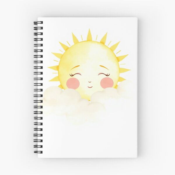 Item preview, Cute Watercolor Sun and Clouds Nursery Art designed and sold by Vida e Arte.