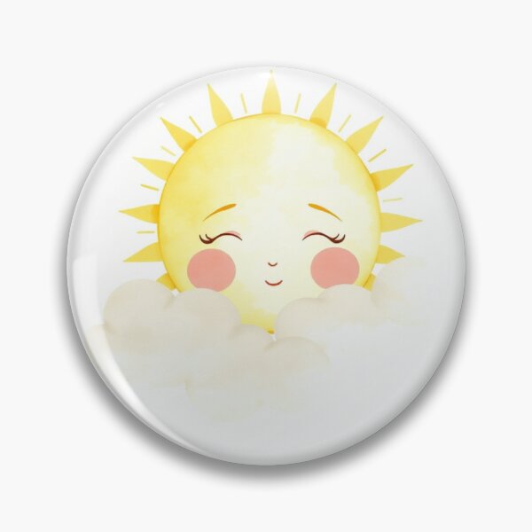 Item preview, Cute Watercolor Sun and Clouds Nursery Art designed and sold by Vida e Arte.