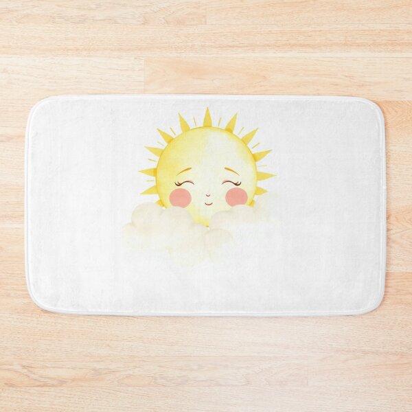 Item preview, Cute Watercolor Sun and Clouds Nursery Art designed and sold by Vida e Arte.