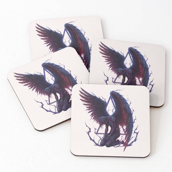 Item preview, Fallen Angel Neon Dark Art - Cyber Gothic Wings designed and sold by Exquisite Design Studio „Paculówka”.