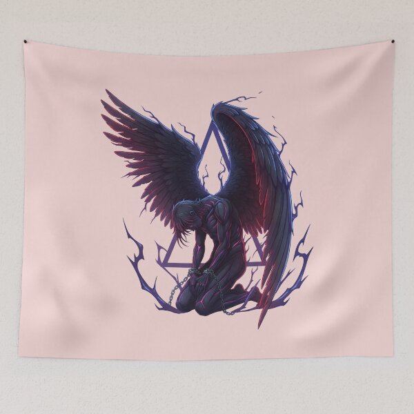 Item preview, Fallen Angel Neon Dark Art - Cyber Gothic Wings designed and sold by Exquisite Design Studio „Paculówka”.