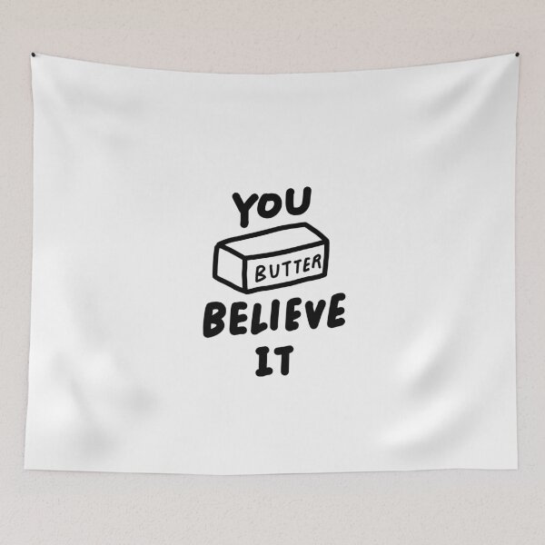 Item preview, Funny Butter Pun Typography, Hand Drawn Butter Doodle Quote designed and sold by DaisyRooDesign.