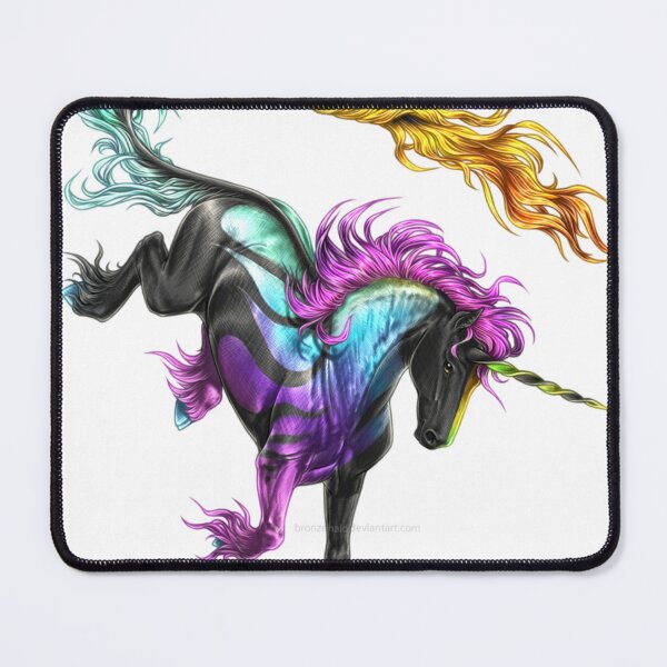 Item preview, Vibrant Rearing Unicorn – Colorful Gradient Mane and Tail Fantasy Art designed and sold by RaresS.