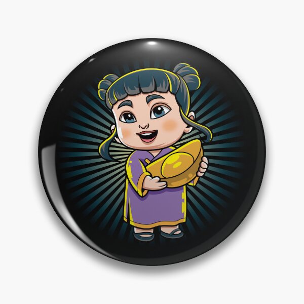 Item preview, Traditional Wealth Girl Holding Golden Sycee designed and sold by Lexkon Liu's art.