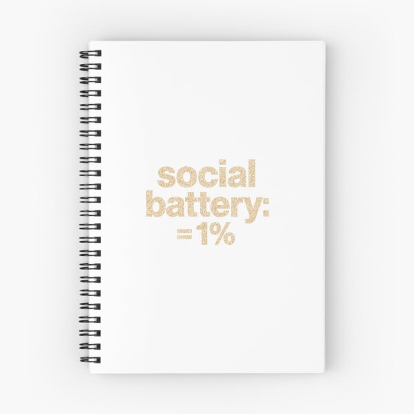 Item preview, Social Battery = 1% | Funny Introvert Glitter Typography Design designed and sold by HellGirlArt.