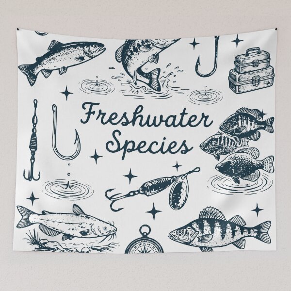 Item preview, Freshwater Fish Species Fishing designed and sold by TeeVerse27.
