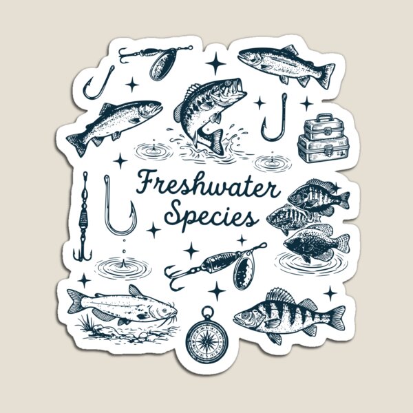 Item preview, Freshwater Fish Species Fishing designed and sold by TeeVerse27.