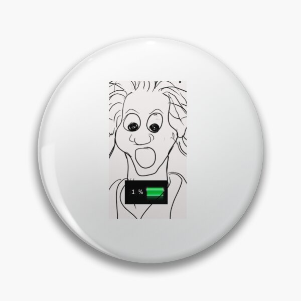 Item preview, 1% Battery Panic Funny Cartoon Sticker designed and sold by gelo1975.