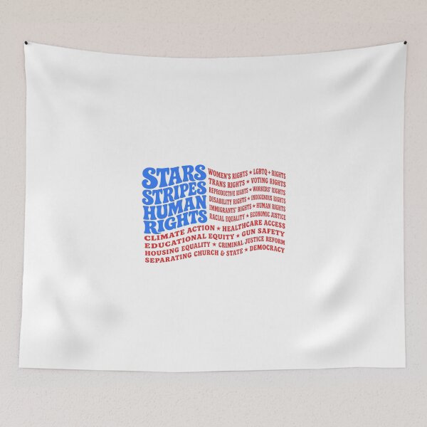 Item preview, Stars and Stripes and Human Rights USA Flag designed and sold by Streetshop79.
