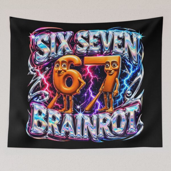 Item preview, Funny 67 Italian Brainrot Tung Tung Sahur Six Seven Meme Y2K designed and sold by Kitkin.