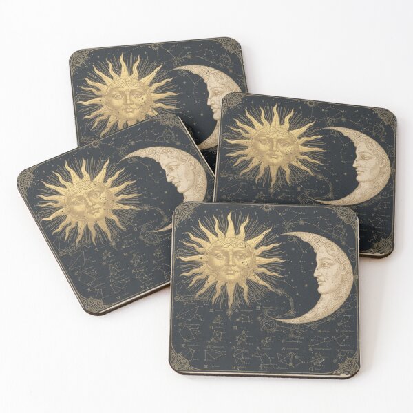 Item preview, Celestial Sun and Moon Almanac in Gilt designed and sold by PictorialWhimsy.