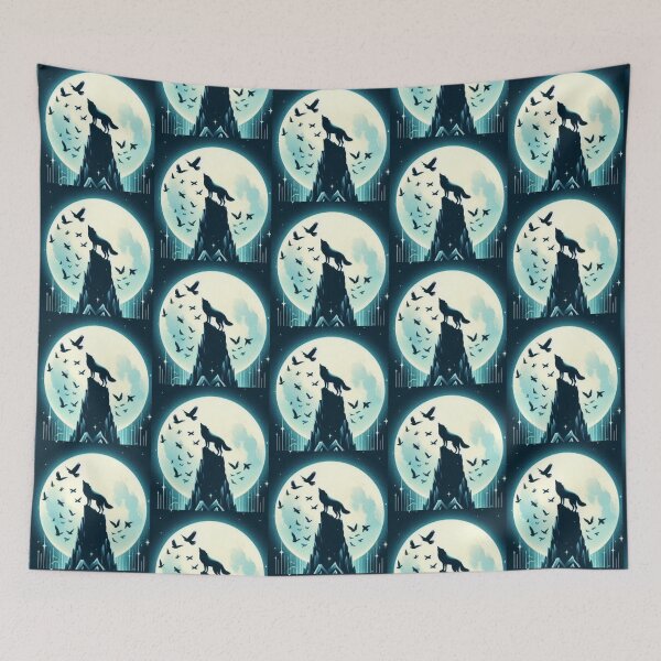 Item preview, Howl to the Moon – Mystical Wolf Design designed and sold by Dogandesighn.