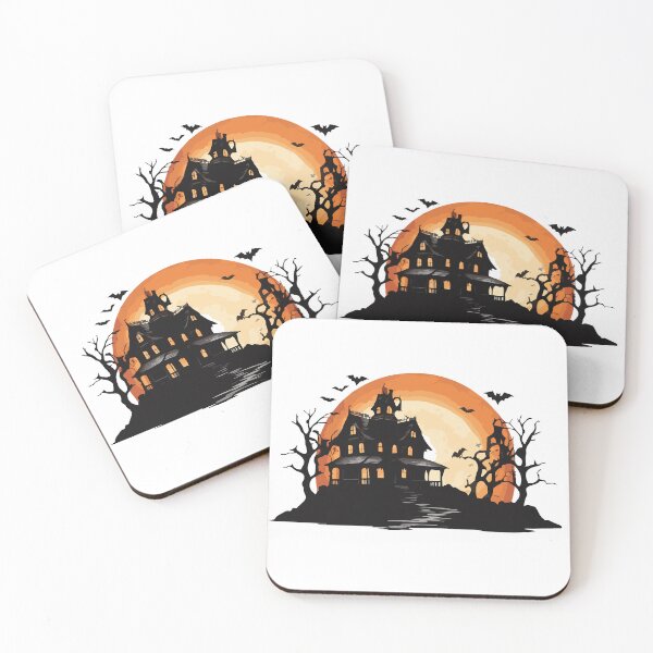 Item preview, Spooky Haunted House Halloween Silhouette Vector designed and sold by ECCreationx.