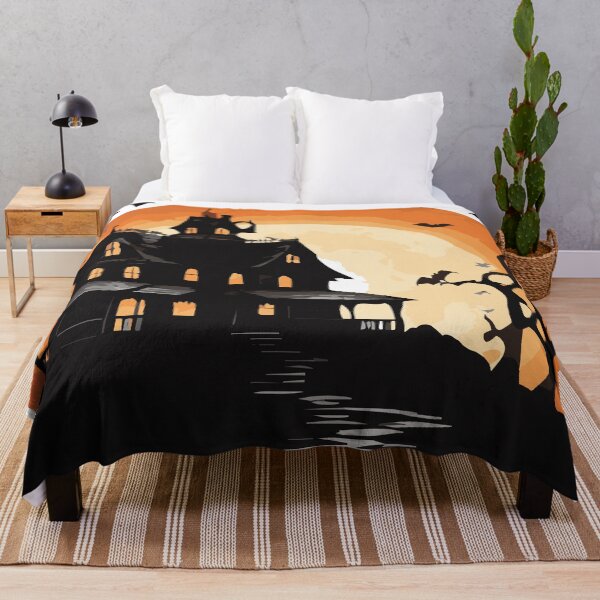Item preview, Spooky Haunted House Halloween Silhouette Vector designed and sold by ECCreationx.