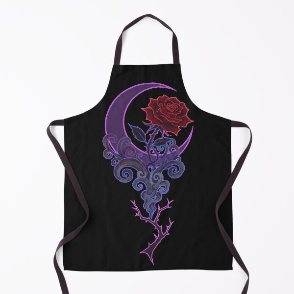 Item preview, Neon Moon and Rose Dark Art - Cyber Gothic Floral Design designed and sold by Exquisite Design Studio „Paculówka”.