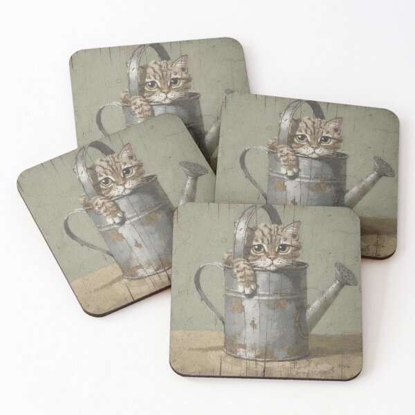 Item preview, Outraged Cornish Rex Cat Stuck in a Watering Can F designed and sold by PictorialWhimsy.