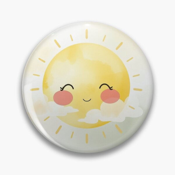 Item preview, Cute Watercolor Sun and Clouds Nursery Print designed and sold by Vida e Arte.