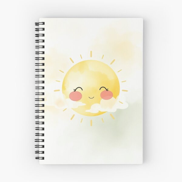 Item preview, Cute Watercolor Sun and Clouds Nursery Print designed and sold by Vida e Arte.