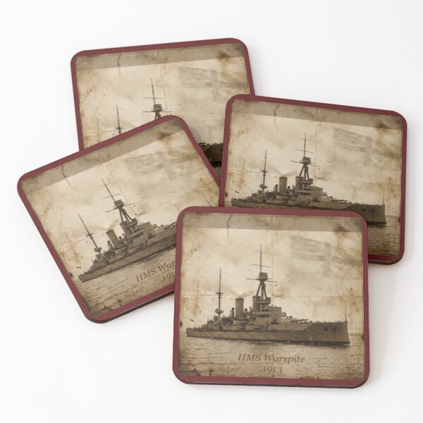 Item preview, HMS Warspite The Grand Old Lady Vintage Postcard Art designed and sold by The store under the battleship :).