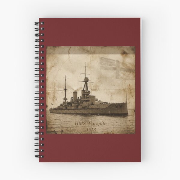 Item preview, HMS Warspite The Grand Old Lady Vintage Postcard Art designed and sold by The store under the battleship :).