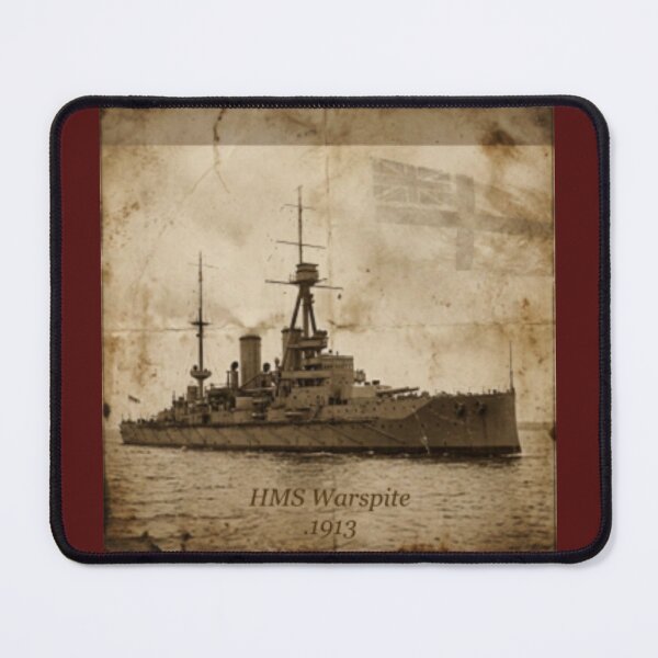 Item preview, HMS Warspite The Grand Old Lady Vintage Postcard Art designed and sold by The store under the battleship :).