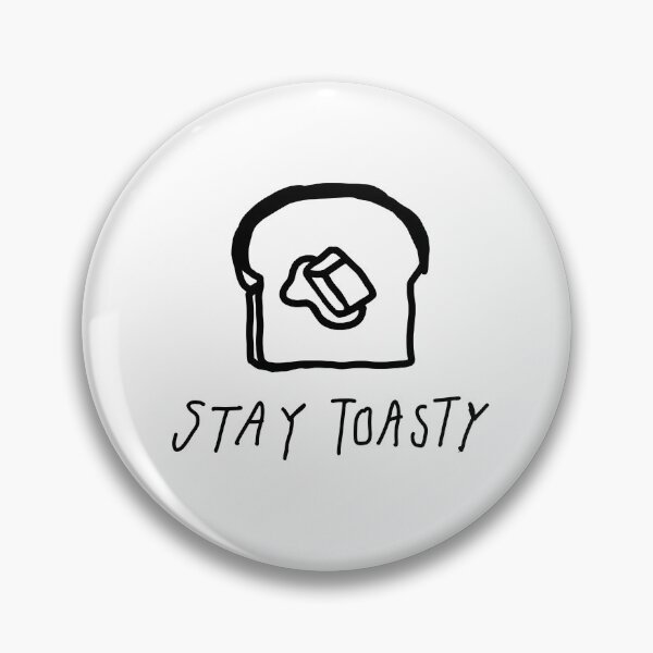 Item preview, Cute Toast Bread Illustration with Butter, Stay Toasty Funny Food Quote designed and sold by DaisyRooDesign.