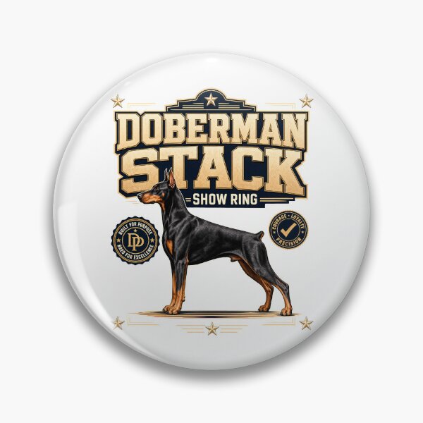 Item preview, Doberman Stack Showring motif designed and sold by pirminio.