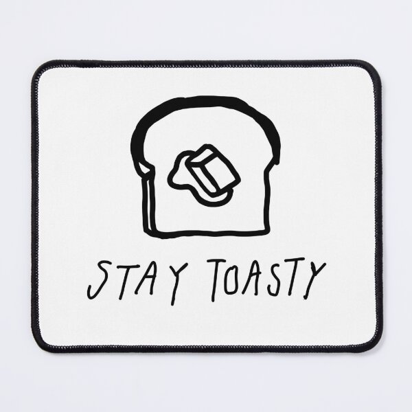 Item preview, Cute Toast Bread Illustration with Butter, Stay Toasty Funny Food Quote designed and sold by DaisyRooDesign.