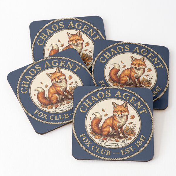 Item preview, Chaos Agent Fox Club European Wildlife Humor Badge designed and sold by CalmCapy Co.
