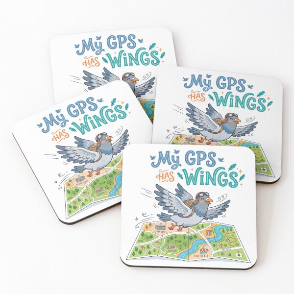 Item preview, My GPS Has Wings | Nav Pigeon Aviator Map Funny Homing Pigeon Gift designed and sold by Sekla-Studio.