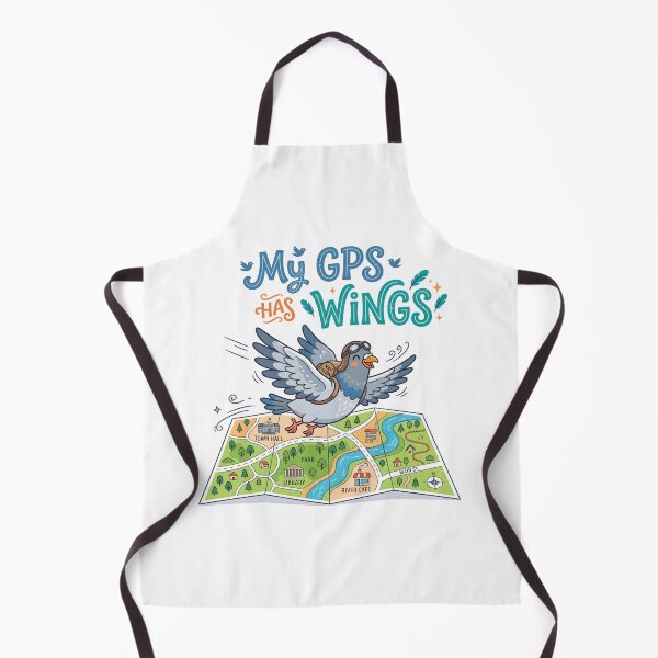 Item preview, My GPS Has Wings | Nav Pigeon Aviator Map Funny Homing Pigeon Gift designed and sold by Sekla-Studio.