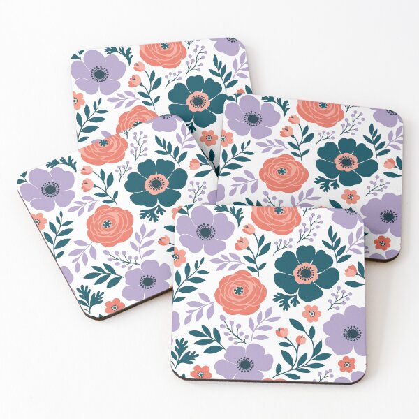 Item preview, Elegant Flat Anemones and Ranunculus Flowers Seamless Pattern Vector designed and sold by DiNata.
